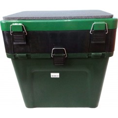 Ящик рыболовный для зимней рыбалки Три Кита зеленый (380*360*240 мм)